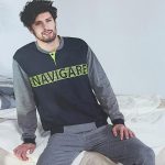 PIGIAMA UOMO B2141371 SERAFINO FELPA NAVIGARE