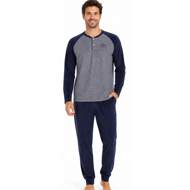 pigiama-uomo-invernale-saldi-068hge-1.jpg Pigiama Uomo ADMAS Velluto Coral | Caldo Invernale | M XXL - immagine 1