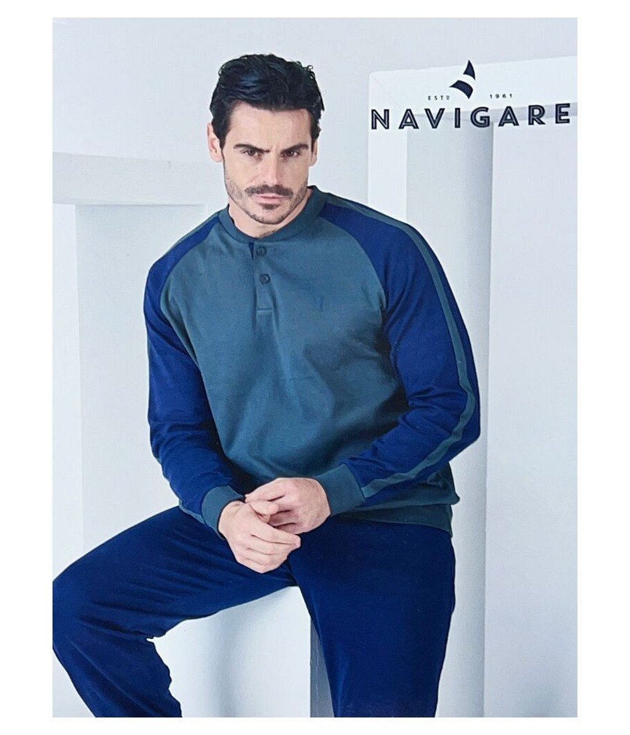 pigiama-uomo-navigare-602zhw-1.jpg Pigiama uomo Navigare 141910 Serafino caldo cotone - immagine 1