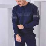 PIGIAMA UOMO NAVIGARE FELPATO SERAFINO LOGO POLSINI ART. 141926 – Abba MODA