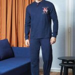 Pigiama uomo in jersey di cotone caldo Navigare 141506 Navigare