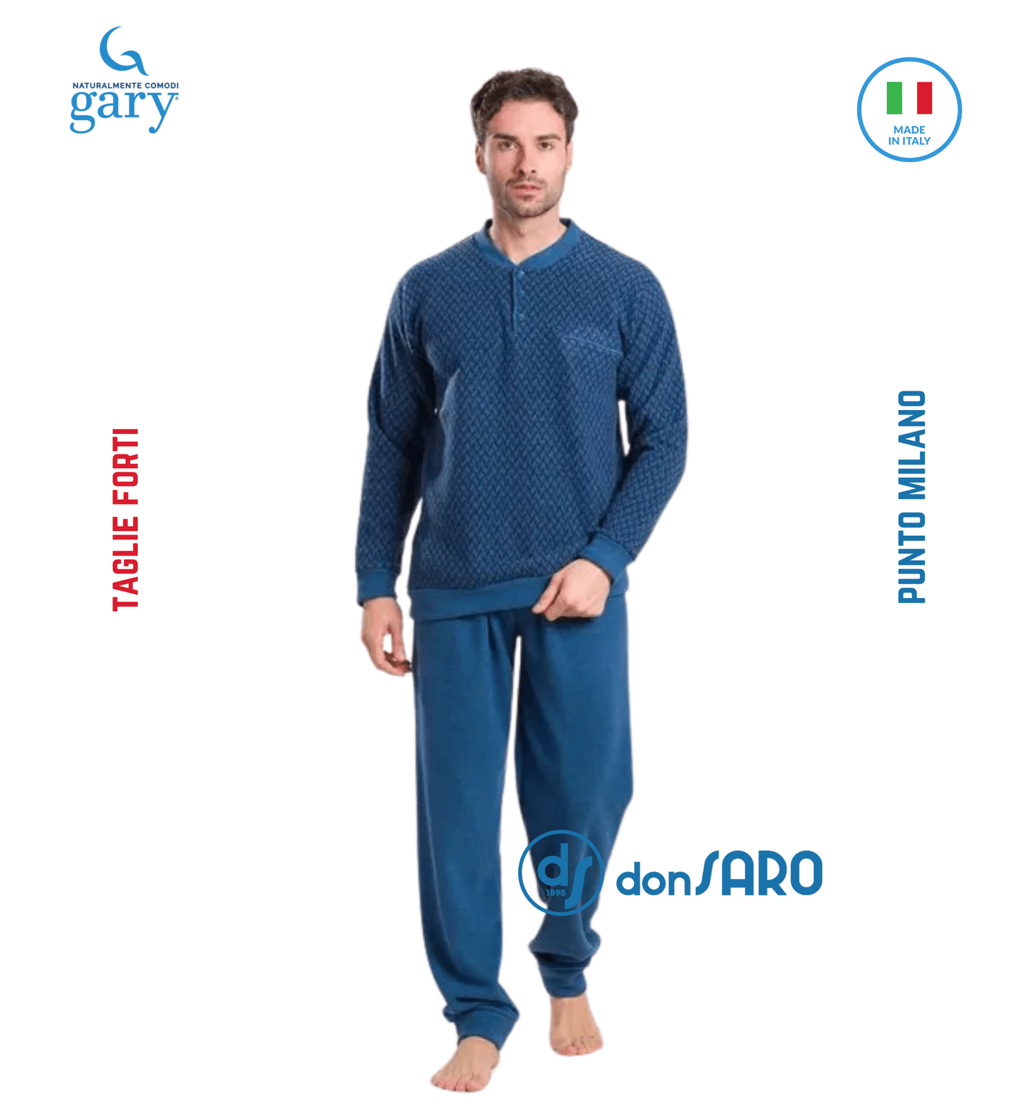pigiama-uomo-taglie-forti-602rii.png Pigiama uomo conformato taglie forti punto Milano Gary 60050 Don Saro dal 1898 - immagine 1