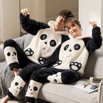 Pigiama coordinato panda Pigiama di peluche panda per coppie
