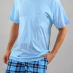 sesto senso Pigiama Uomo Corto Cotone Biancheria da Notte Pigiami Due Lingerie Maniche Corte Pantaloni Corti 3XL 2629/13 Azzurro : Amazon.it: Moda
