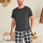 Uniexcosm Pigiami Estivi Uomo Corti Pigiama da Uomo Estivo Pigiama Corto Uomo Cotone Pigiami Due Pezzi da Uomo Grigio Melange Scuro M : Amazon.it: Moda