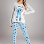Disney Pigiama Donna Pigiama Stitch Pigiami Donna Cotone S 2XL Stitch Gadget Regalo (Grigio/Blu Stitch, S) : Amazon.it: Moda
