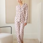 Pigiama aperto in cotone stampa Mickey Mouse con inserti serie Disney