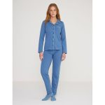 NOIDINOTTE PIGIAMA DONNA JERSEY INVERNALE ART.FA8856