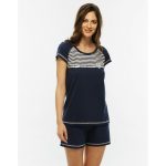Pigiama donna LOVABLE in jersey a manica e gamba corta, con fantasia.
