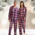 Pigiama natalizio scozzese coordinato per lui e per lei, pigiami coordinati, pigiami scozzesi, pigiami di Natale, pigiami personalizzati, pigiami natalizi per marito e moglie Etsy Italia