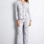 YAMAMAY Set pigiama lungo; apertura anteriore Best Friends, Grigio melange (con stampa), S : Amazon.it: Moda