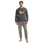 Pompea Pigiama a maniche lunghe Scotland Grigio | Dressinn