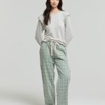 Pyjama long en viscose et flanelle Pivoine | Pompéia – Pompea
