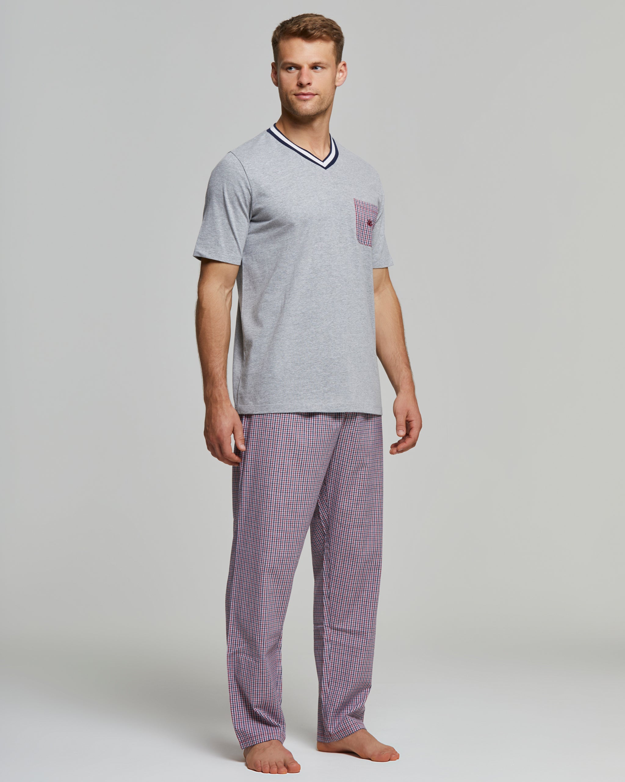 pompea-pigiami-971eqb-1.jpg Pigiami uomo in cotone | Pompea - immagine 1