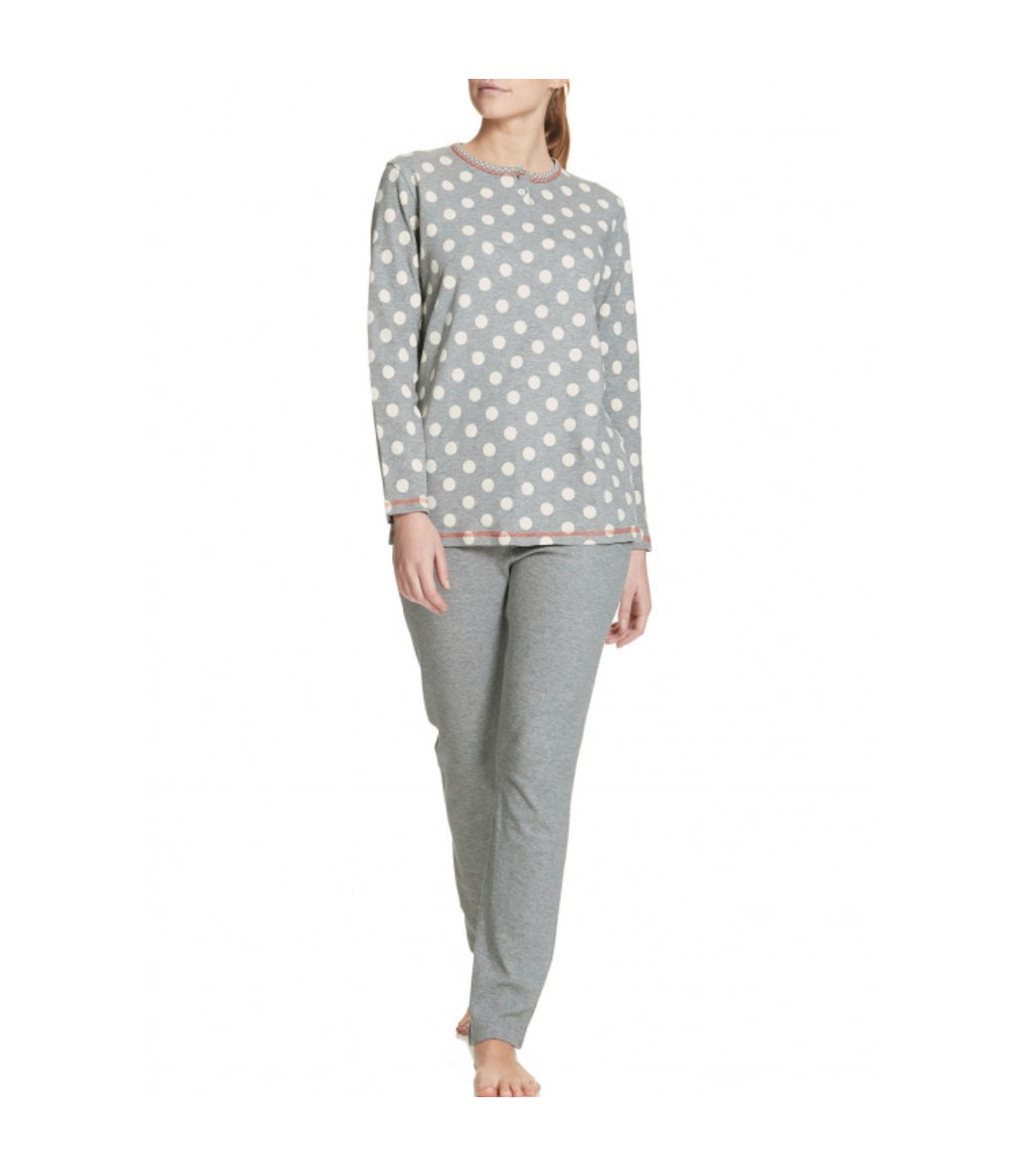 ragno-pigiami-533sqv-1.jpg RAGNO PIGIAMA DONNA LUNGO A GIROCOLLO ART.D024N1 - immagine 1