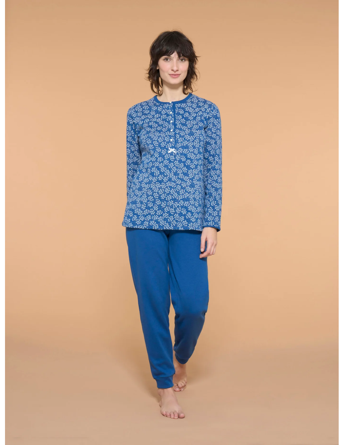 ragno-pigiami-679tvq.png ragno pigiama donna invernale in interlock di caldo cotone - immagine 1