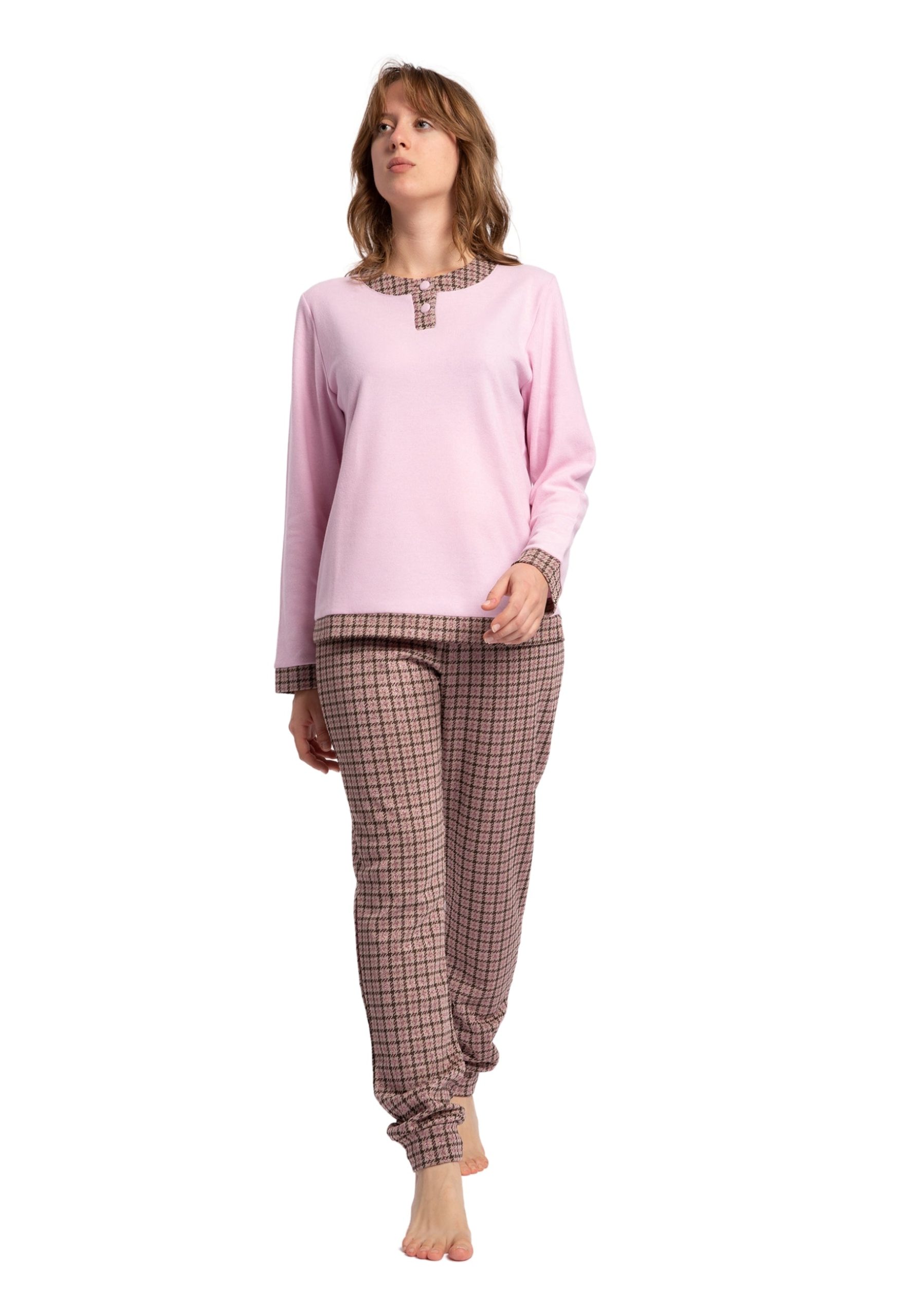 ragno-pigiami-759wwh-1.jpg Pigiama Donna Cotone Felpato RAGNO DO51NU 42 / Rosa - immagine 1