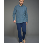 RAGNO PIGIAMA UOMO CALDO COTONE APERTO ART.U836N7