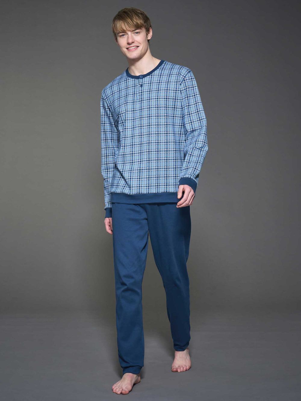 ragno-pigiami-uomo-049vwf-1.jpg Pigiama uomo marca Ragno in 100 % caldo cotone - immagine 1