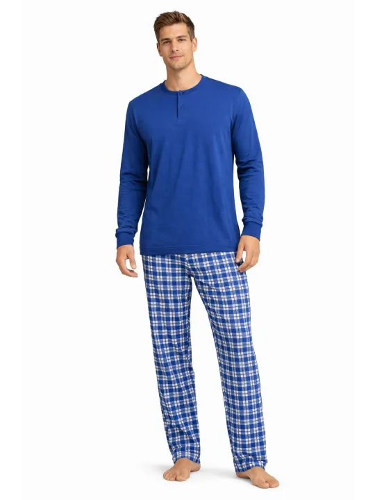 ragno-pigiami-uomo-612szj.webp Pigiama Uomo Ragno 100% Cotone con Pantalone Scozzese - immagine 1