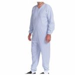 Tutone Sanitario in Cotone Leggero Set da 1 o 3 Pezzi da S a 4XL Modello con Zip Posteriore Morbido Comodo Ideale per Anziani Allettati RSA Unisex Made in Italy