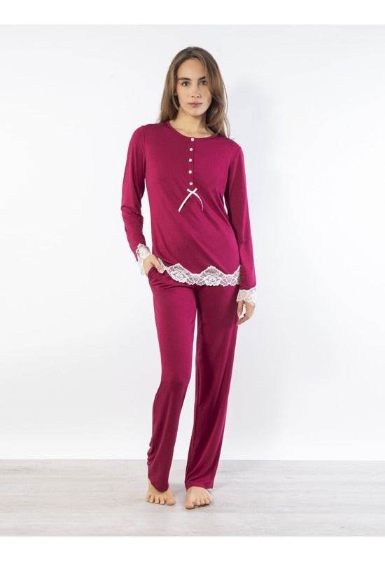 verdissima-pigiami-339qvm-1.jpg Pigiama Serafino Donna FR11 Verdissima - immagine 1