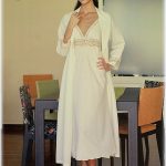 COMPLETO DONNA VESTAGLIA E CAMICIA DA NOTTE RASO SATIN SCONTO 50%