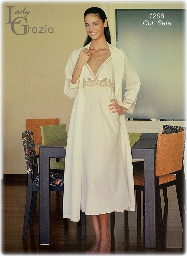 vestaglia-da-notte-269bcm-1.jpg COMPLETO DONNA VESTAGLIA E CAMICIA DA NOTTE RASO SATIN SCONTO 50% - immagine 1