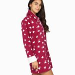 Globo E Commerce Calzature, Abbigliamento, Sport, Intimo, Accessori NOTTI MAGICHE Vestaglia da notte in pile bordeaux modello KATE, MADE IN ITALY