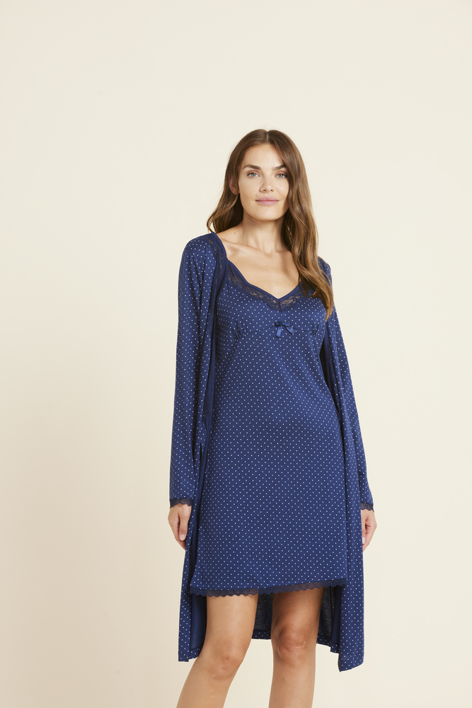 vestaglia-da-notte-624nyf-1.jpg Completo donna vestaglia e camicia da notte in modal Noidìnotte - immagine 1