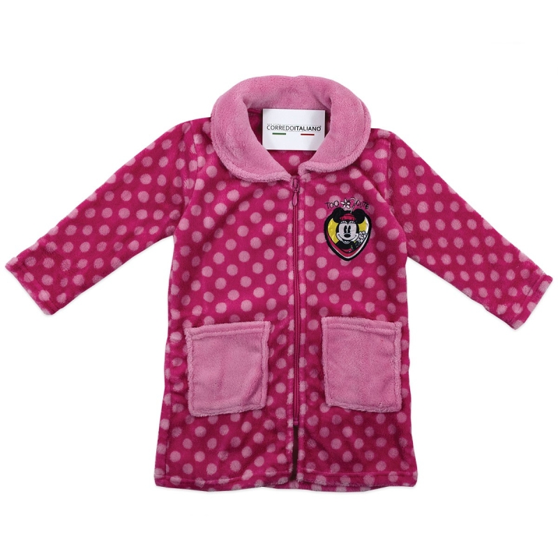 vestaglia-pile-bambina-076rhg-1.jpg Vestaglia bambina in pile Minnie Disney – Calda e morbida - immagine 1