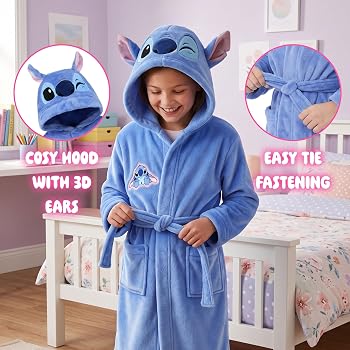 vestaglia-pile-bambina-646bgg-1.jpg Disney Accappatoio Bambina | Vestaglia Pile | Lilo E Stitch Accappatoio Bambina | Vestaglia Bambini Stitch E Angel | Blu 7 8 anni : Amazon.it: Moda - immagine 1